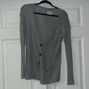 Grey cardigan sweater